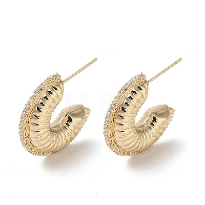 Brass Stud Earrings KK-L208-85B-G-1