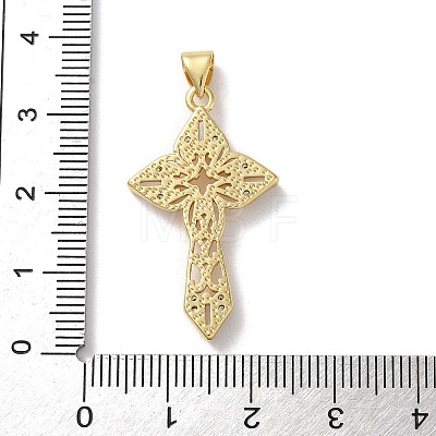 Brass Micro Pave Cubic Zirconia Pendants KK-A212-10G-G-1