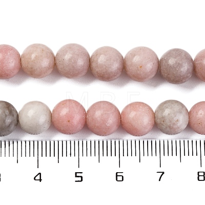 Natural Pink Opal Beads Strands G-E444-28-8mm-01-1