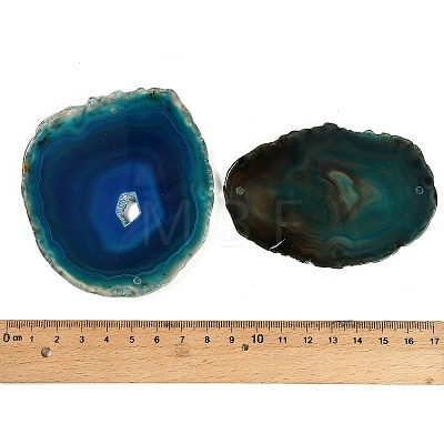 Natural Agate Nuggets Slice Links Connector Charms G-E022-M09-1