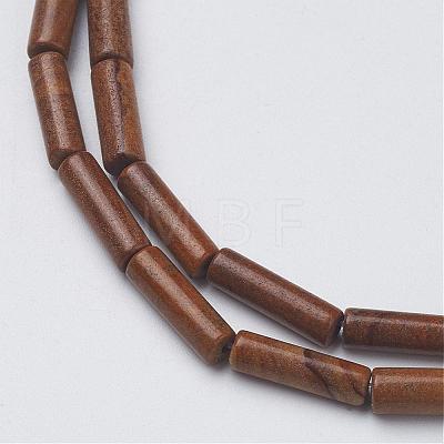 Natural Wood Lace Stone Beads Strands G-G968-F10-1