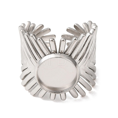 V-Shaped 304 Stainless Steel Cuff Ring Components SA-CBAC0DF-01B-P-1