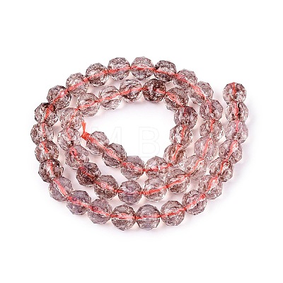 Crackle Transparent Glass Beads Strands GLAA-Q108-02A-09-1