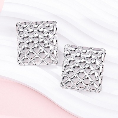 304 Stainless Steel Stud Earrings for Women EJEW-K306-08P-1