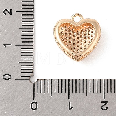 Brass Micro Pave Clear Cubic Zirconia Pendants KK-N256-19G-1