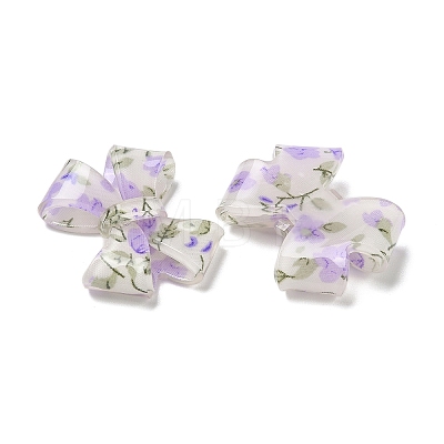 Transparent Printed Acrylic Cabochons LS-OACR-M008-01D-1
