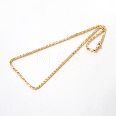 304 Stainless Steel Popcorn Chain Necklaces NJEW-J032-22G-1