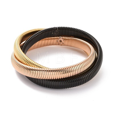 304 Stainless Steel Interlocking Flat Snake Chains Bracelet BJEW-G642-01RG-1