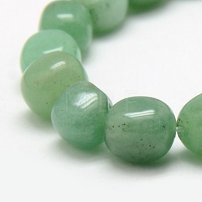 Natural Green Aventurine Nuggets Beads Strands G-L154-10-1