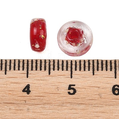 Luminous Handmade Foil Glass Beads LAMP-P020-01A-05-1