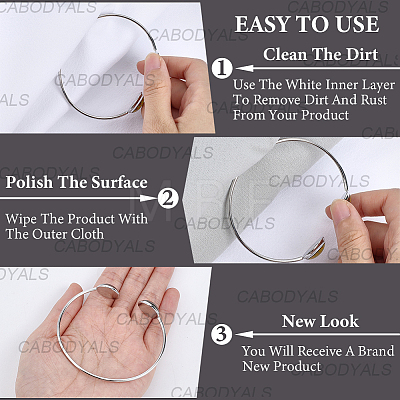 3Pcs 3 Colors Silver Polishing Cloth TOOL-CY0001-07-1