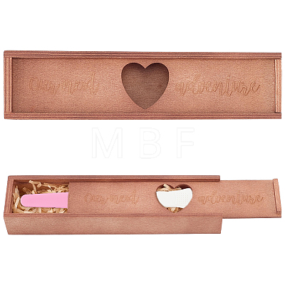 1Pc Rectangle Wooden Pregnancy Test Keepsake Slider Boxes CON-WR0001-18-1