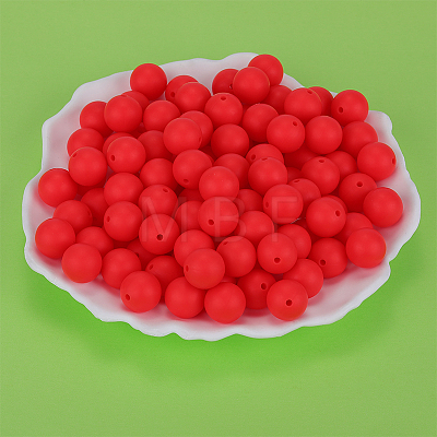 Round Silicone Focal Beads SI-JX0046A-131-1