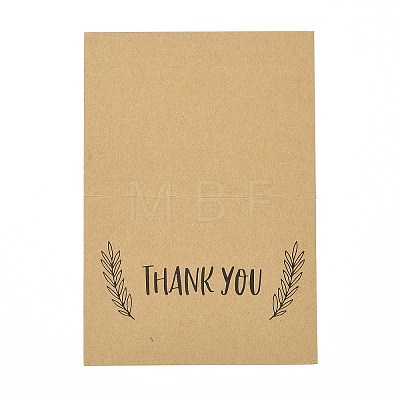 Kraft Paper Thank You Greeting Cards DIY-F120-01A-1