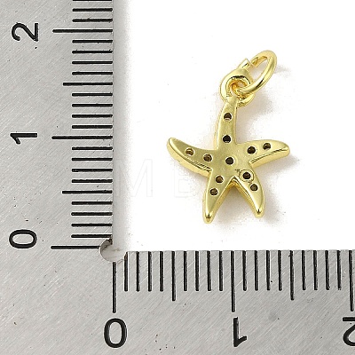 Brass Micro Pave Cubic Zirconia Charms KK-M283-22F-01-1