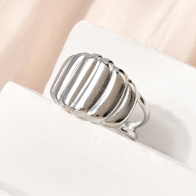 304 Stainless Steel Cuff Open Rings STAS-H259-05P-1