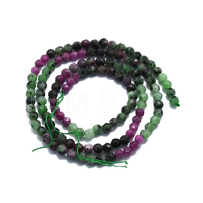 Natural Ruby in Zoisite Beads Strands G-P457-A03-29-1