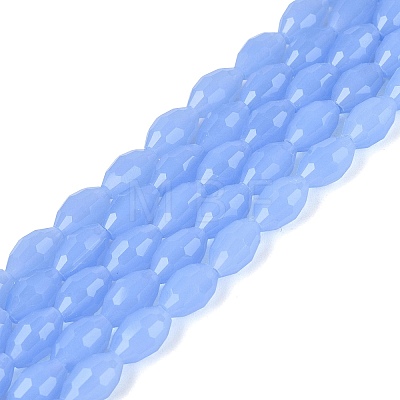 Imitation Jade Glass Beads Strands GLAA-N071-01A-B05-1