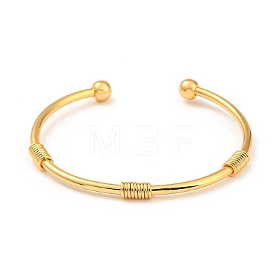 Brass Cuff Bangles BJEW-P305-01G-1