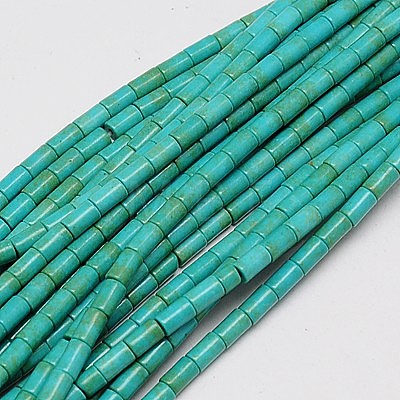 Synthetic Turquoise Beads Strands TURQ-G120-3x5mm-13-1