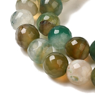 Natural Agate(Dyed & Heated) Beads Strands G-H066-B04-02-1