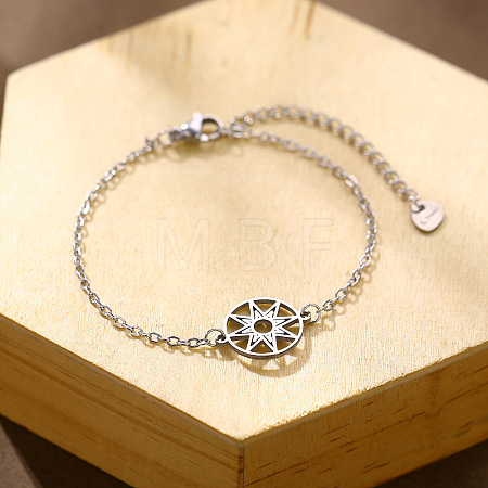 304 Stainless Steel Star Link Bracelets WGF13C4-01-1
