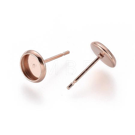 304 Stainless Steel Stud Earring Settings LS-X-STAS-K131-A-01RG-1