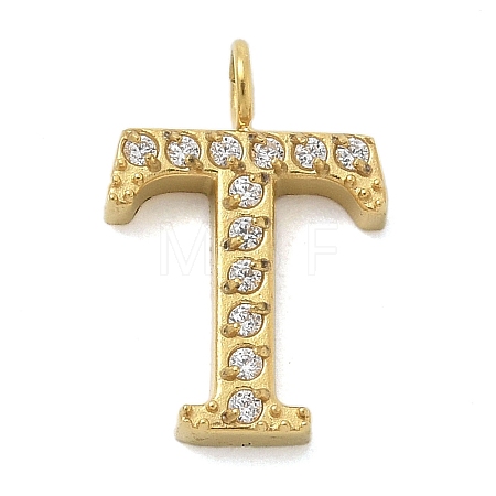 Ion Plating(IP) 304 Stainless Steel Micro Pave Cubic Zirconia Pendants STAS-Z107-03G-19-1