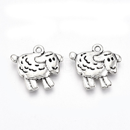 Tibetan Style Alloy Pendants X-TIBE-S323-019AS-RS-1