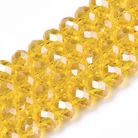 Electroplate Glass Beads Strands EGLA-A034-T10mm-A04-1