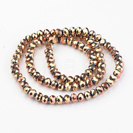 Electroplate Glass Bead Strands EGLA-G014-6mm-FP01-1
