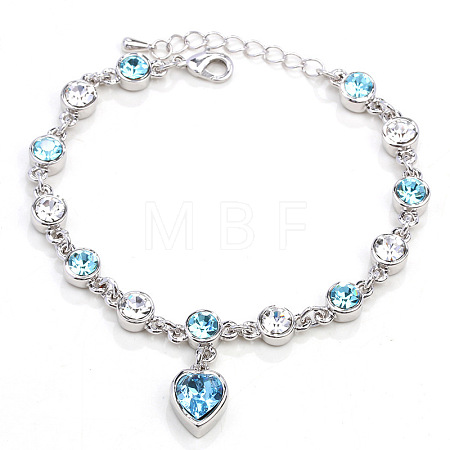 Alloy Rhinestone Charm Bracelets FS-WG1766B-03-1