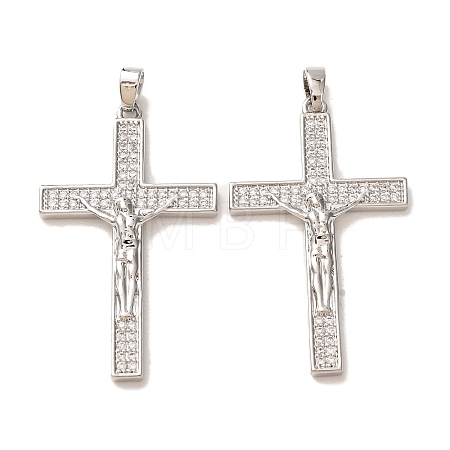 Easter Brass Micro Pave Clear Cubic Zirconia Pendants CU-CBA9AB3-28P-1