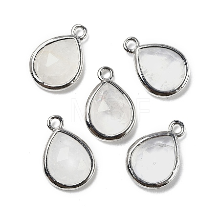 Natural Quartz Crystal Faceted Pendants G-U019-05P-03-1