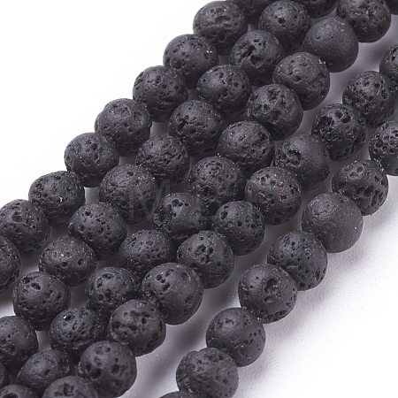 Natural Lava Rock Beads Strands g434-7-1