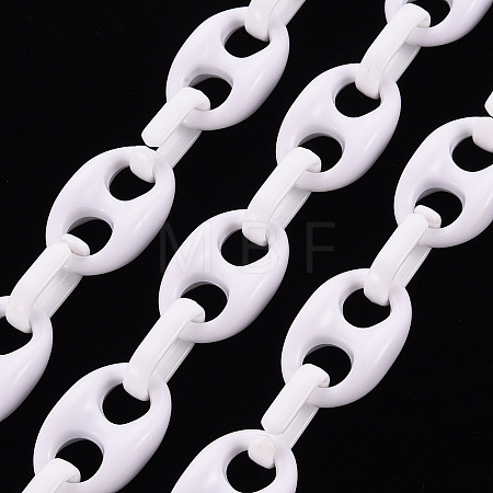 Handmade Opaque Acrylic Coffee Bean Chains LS-CHAC-ZX0001-01K-1