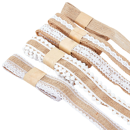 5Roll Burlap Ribbon OCOR-WH20014-12-1