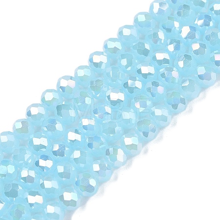 Electroplate Glass Beads Strands EGLA-A044-J4mm-B04-1