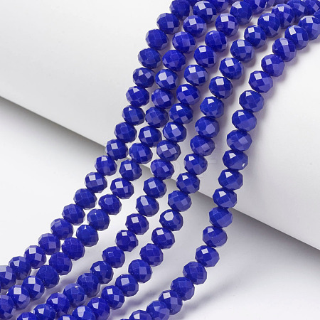Opaque Solid Color Glass Beads Strands EGLA-A034-P8mm-D07-1