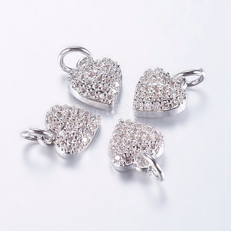 Long-Lasting Plated Brass Micro Pave Cubic Zirconia Charms ZIRC-F069-41P-1