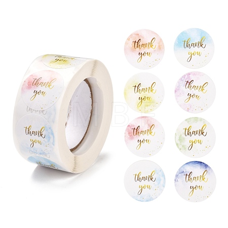 1 Inch Thank You Stickers X-DIY-P037-A01-1