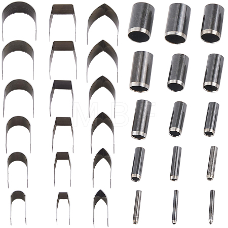 18Pcs Stainless Steel Leather Belt End Punch Cutter TOOL-CL0001-05-1