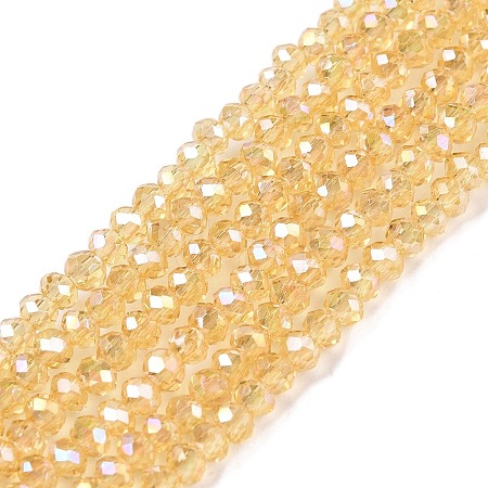 Electroplate Glass Beads Strands EGLA-A044-T1mm-B03-1