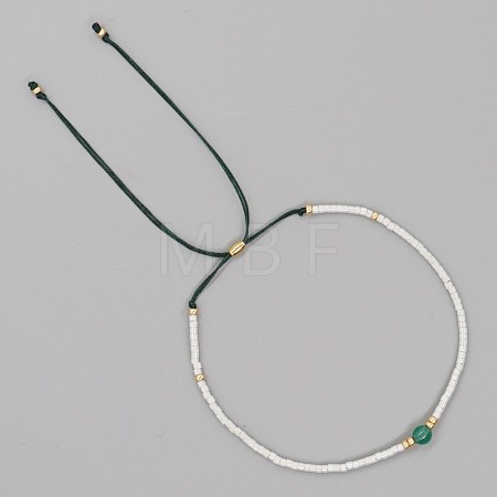 Adjustable Glass Seed Bead Slider Bracelets for Women VT9382-29-1