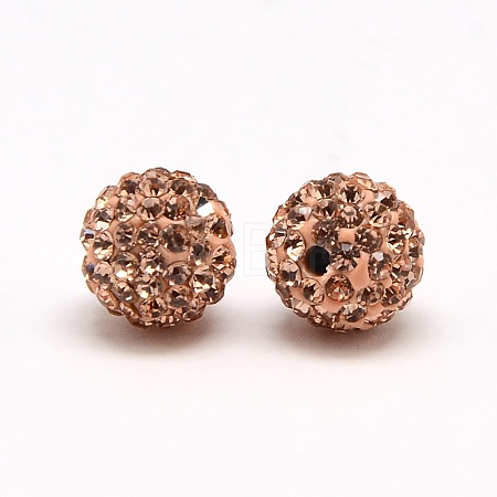 Polymer Clay Rhinestone Beads RB-A053-8mm-25-1