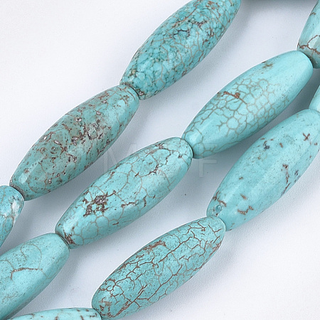 Natural Howlite Beads Strands TURQ-T003-11-1