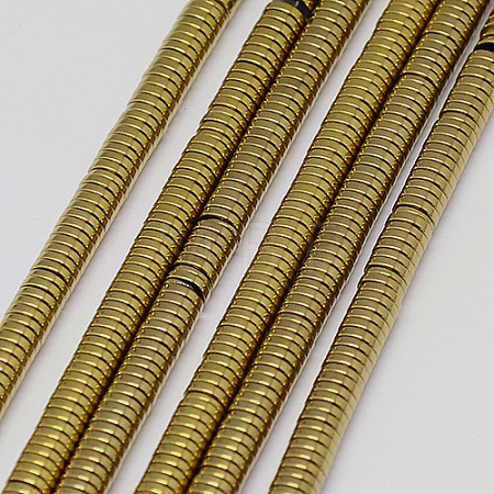 Electroplate Non-magnetic Synthetic Hematite Beads Strands G-J164A-2mm-07-1