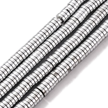 Non-magnetic Synthetic Hematite Beads Strands G-K011-4x1mm-02-1