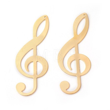 Brass Big Pendants KK-F772-15G-1