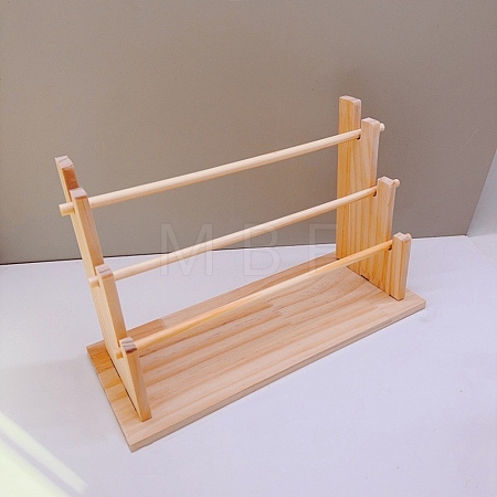 3-Tier Wood Bracelet Organizer Display Stands ODIS-WH0043-316-1